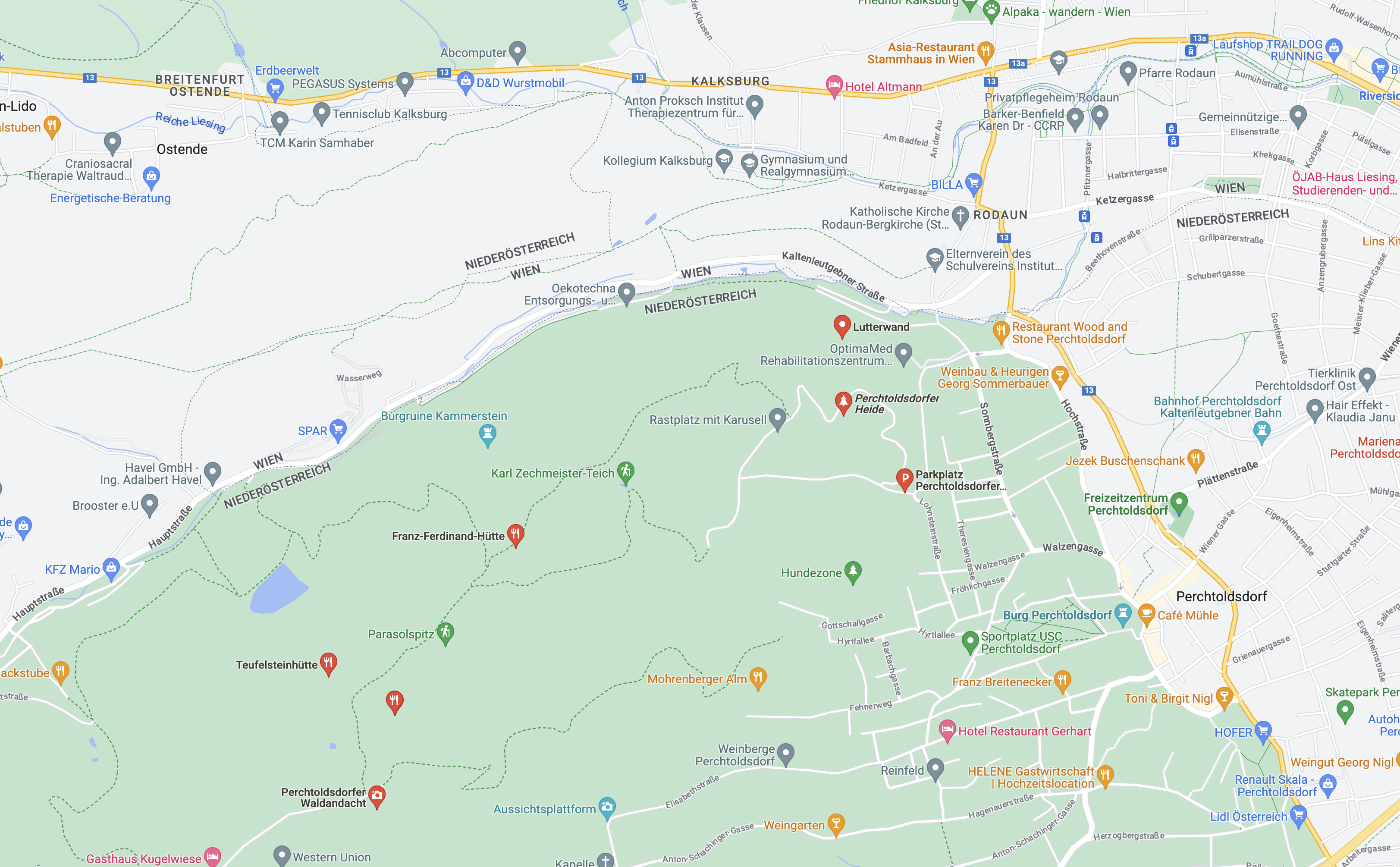 An der Grenze zwischen Wien und Niederösterreich